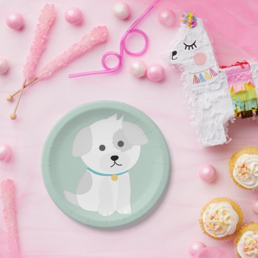 Puppy Love Paper-Bord Papieren Bordje (Feest)