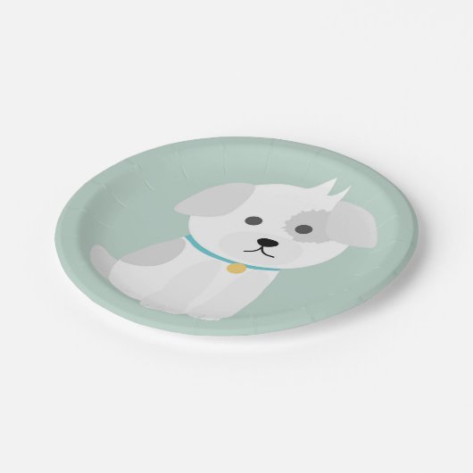 Puppy Love Paper-Bord Papieren Bordje (Gekanteld)