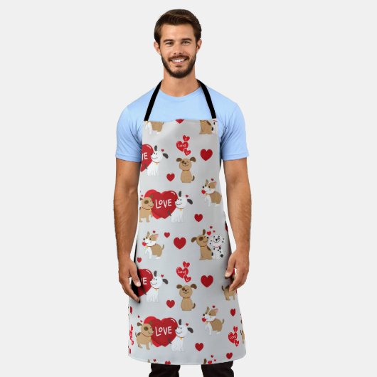 Puppy Love Pattern Schort (Gedragen)