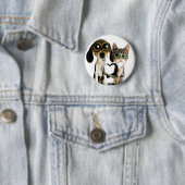 puppy love peace ronde button 5,7 cm (In situ)