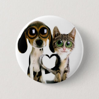 puppy love peace ronde button 5,7 cm