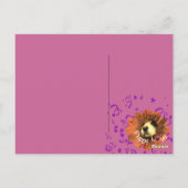 Puppy Love Peking Out of a Flower Briefkaart (Achterkant)