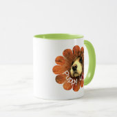 Puppy Love Peking Out of a Flower Mok (Voorkant rechts)