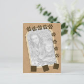 Puppy Love Photo Lijst Sjabloon Briefkaart (Staand voorkant)