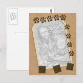 Puppy Love Photo Lijst Sjabloon Briefkaart (Voorkant / Achterkant)