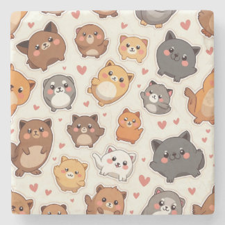 Puppy Love Pillow Stenen Onderzetter