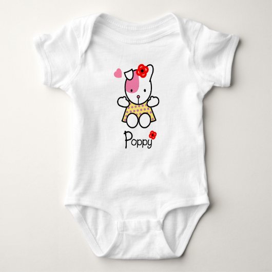 Puppy Love 'POPPY' de puppy kruiper Romper (Voorkant)
