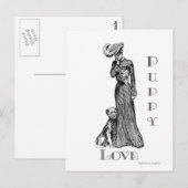 Puppy Love Post Card Briefkaart (Voorkant / Achterkant)