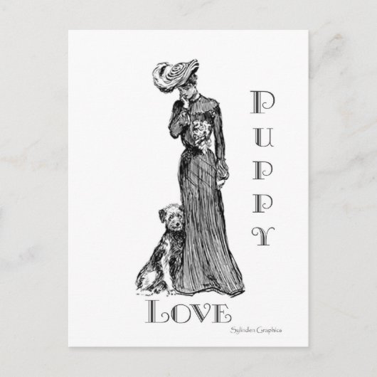 Puppy Love Post Card Briefkaart (Voorkant)