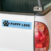 Puppy Love Rainbow Heart Bumpersticker (Op Truck)