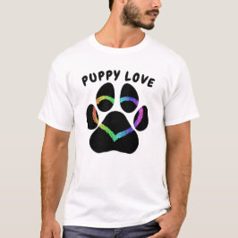 Puppy Love Rainbow Heart T-shirt