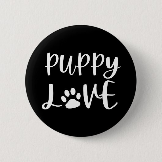 Puppy Love Ronde Button 5,7 Cm (Voorkant)