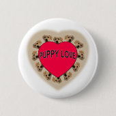 Puppy Love Ronde Button 5,7 Cm (Voorkant)