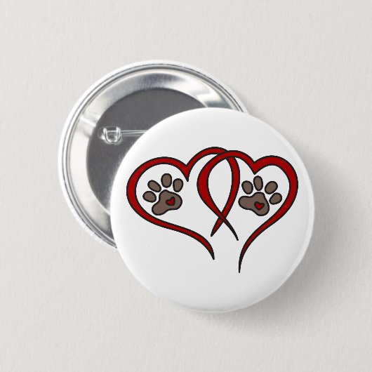 Puppy Love Ronde Button 5,7 Cm (Voorkant /achterkant)