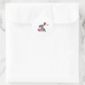 Puppy Love Ronde Sticker (Tas)