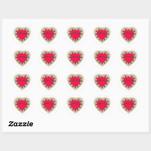 Puppy Love Ronde Sticker (Vel)