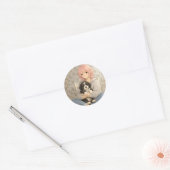 Puppy Love Round Sticker Cute Dog Vibes (Envelop)