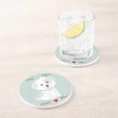 Puppy Love Sandstone Onderzetter (Zijkant)