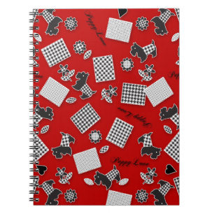 Puppy Love Scotty Terrier Rood Notitieboek