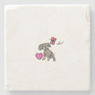 Puppy Love Stenen Onderzetter