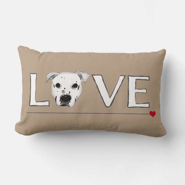 Puppy Love Text Art Kussen (Voorkant)