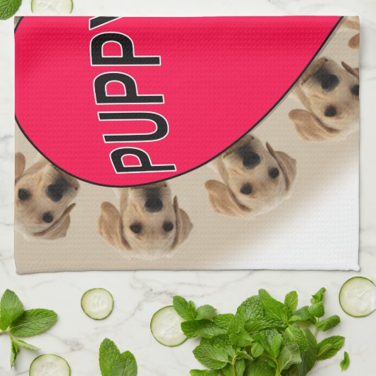 Puppy Love Theedoek (Gevouwen)