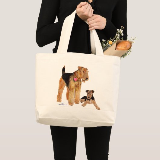 Puppy Love Valentijn Grote Tote Bag (Voorkant (product))