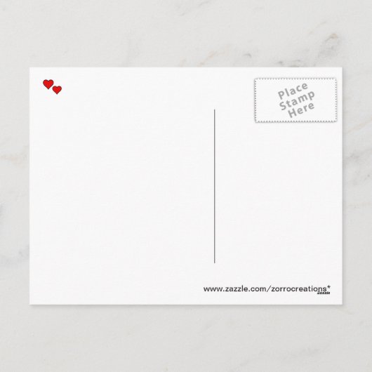 Puppy Love Valentijnsdag Briefkaart (Achterkant)