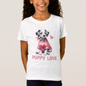 Puppy Love Valentijnsdag T-shirt voor kinderen (Voorkant)