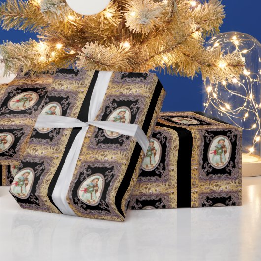 Puppy Love Victoriaans Holiday Cadeaupapier (Feestdagen)