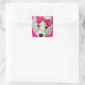 Puppy Love_ Vierkante Sticker (Tas)