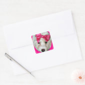 Puppy Love_ Vierkante Sticker (Envelop)