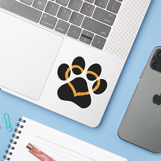 Puppy Love Vinyl Car Decal Sticker (Laptop met iPhone)