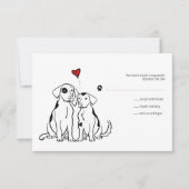 Puppy Love Wedding Invitation RSVP (Voorkant)