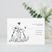 Puppy Love Wedding Invitation RSVP (Staand voorkant)