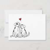 Puppy Love Wedding Invitation RSVP (Achterkant)