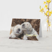 Puppy Love Wenskaart door Focus for a Cause Kaart (Gele Bloem)