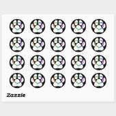 PUPPY LOVE White Ronde Sticker (Vel)