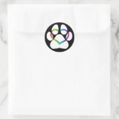 PUPPY LOVE White Ronde Sticker (Tas)