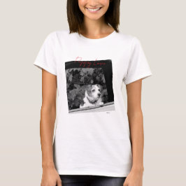 Puppy Love Zwart & Wit Hond Foto T-shirt