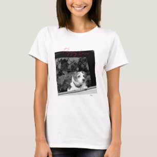 Puppy Love Zwart & Wit Hond Foto T-shirt