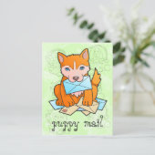 puppy mail briefkaart (Staand voorkant)