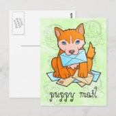 puppy mail briefkaart (Voorkant / Achterkant)