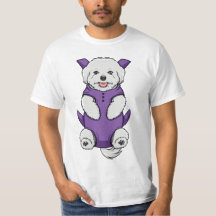 Puppy Maltese Baby Drager T-shirt Mannen