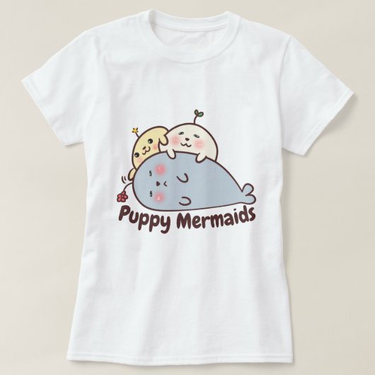 Puppy Mermaids T-shirt (Design voorkant)