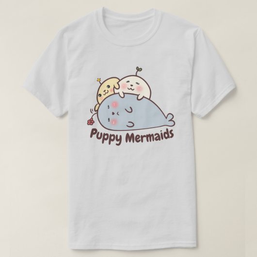 Puppy Mermaids T-shirt (Design voorkant)