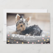 Puppy Merry Woofmas Pet Dog Fows Feestdagenkaart (Voorkant)