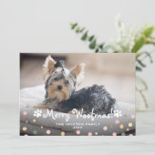 Puppy Merry Woofmas Pet Dog Fows Feestdagenkaart (Staand voorkant)