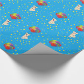 Puppy met ballonnen cadeaupapier (Hoek)