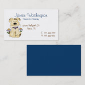 Puppy met Bone Custom Mama Card Contactkaartje (Voorkant / Achterkant)